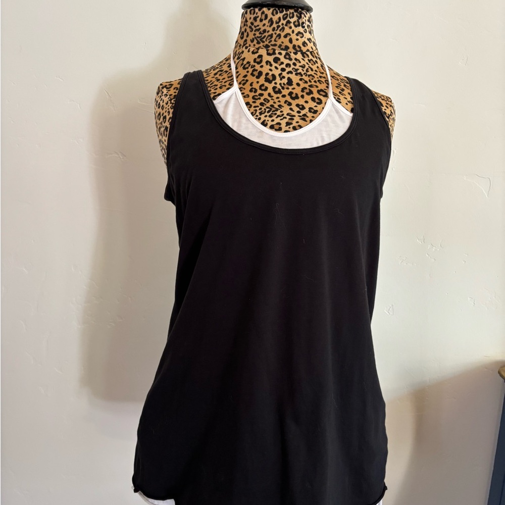 Indigenous Black and White Layered Tank Top